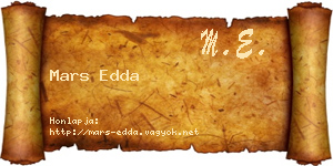 Mars Edda névjegykártya